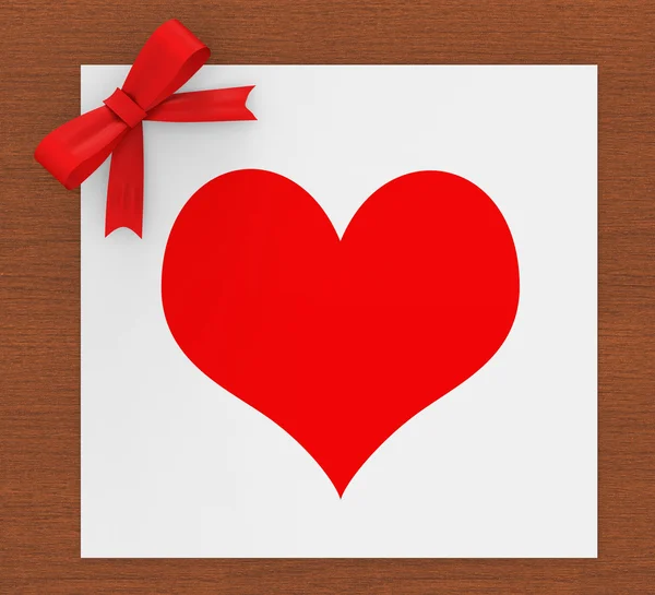 Copyspace Coração Representa Dia dos Namorados e Amor — Fotografia de Stock
