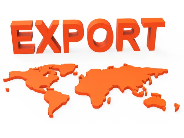 World Export Shows Trading Exporting And Exportation — Stock Photo, Image