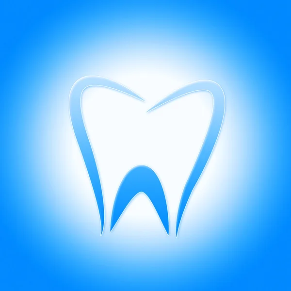 Ząb ikona reprezentuje dentysta ikony i korzeń — Zdjęcie stockowe