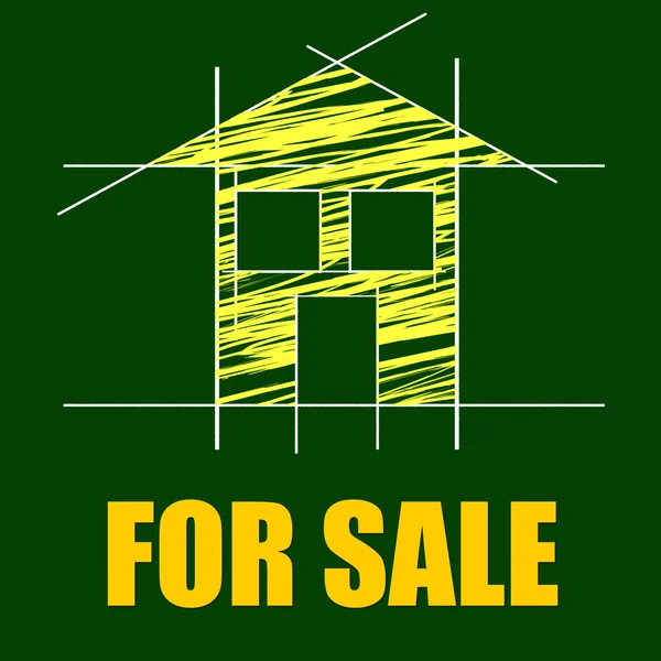 Zum Verkauf zeigt Immobilienmakler und Architekten — Stockfoto