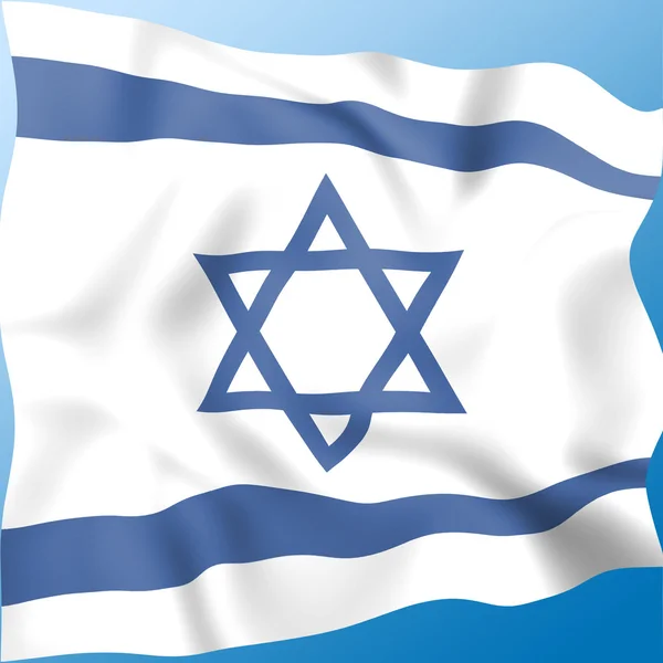 Σημαία Ισραήλ δείχνει τη Μέση Ανατολή και προορισμού — Φωτογραφία Αρχείου