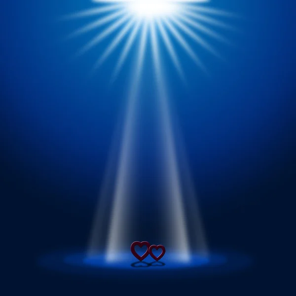 Hearts Stage Represents Beam Of Light And Glow — Stock Photo, Image