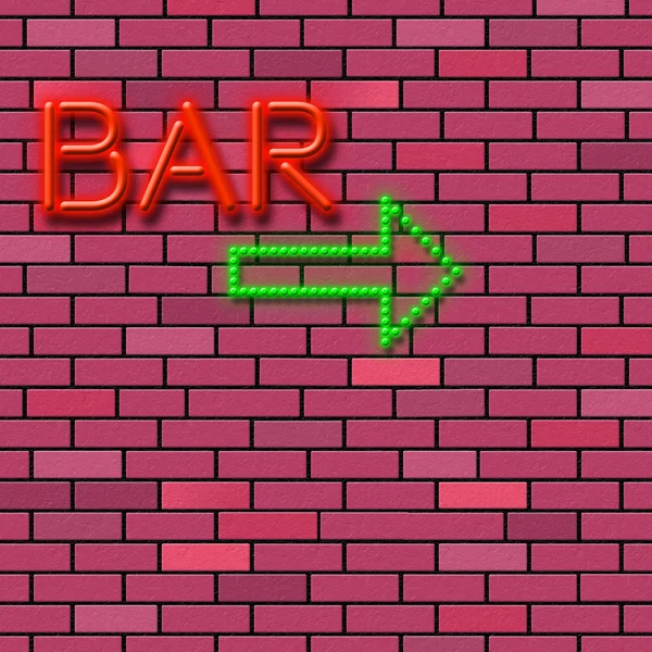 Brick Wall Indicates Traditional Pub And Alcohol — Stock Photo, Image