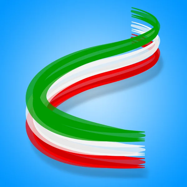 Flag Italy Represents Patriotic Nationality And Patriot — Stock Photo, Image