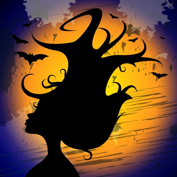 Mulher Halloween mostra truques ou guloseimas e adultos — Fotografia de Stock