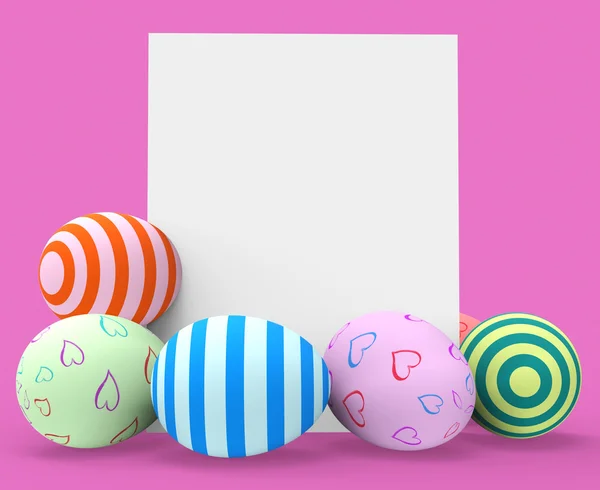 Easter Eggs Represents Blank Space And Copy-Space — Stock Photo, Image