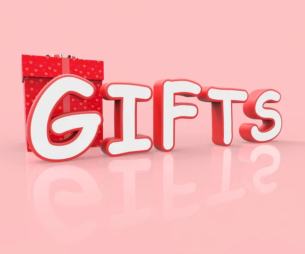 Gifts Celebrate Indicates Celebration Fun And Cheerful — Stock Photo, Image