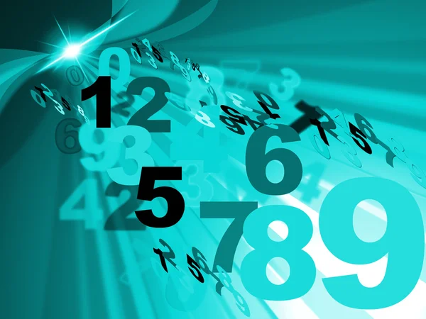 Background Numbers Shows Template Counting And Digits — Stock Photo, Image