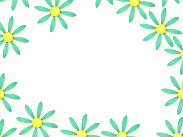 Copyspace floral indica flor em branco e flores — Fotografia de Stock
