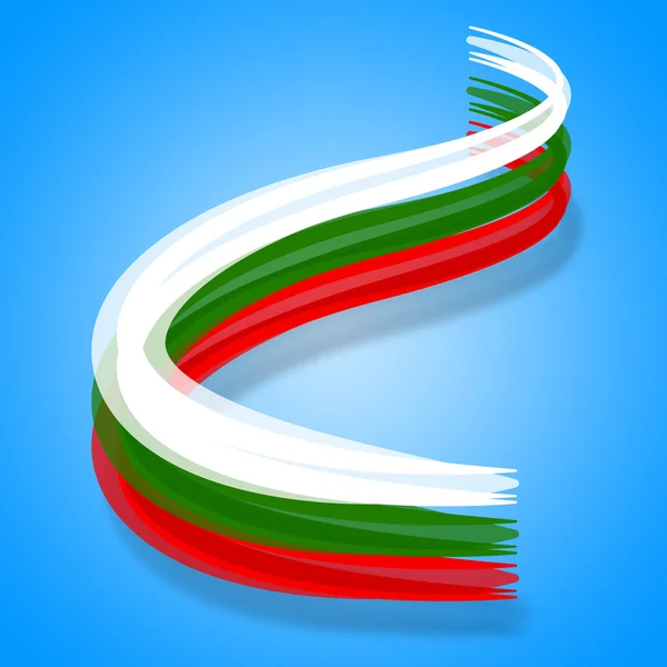 Bulgaria Flag Represents Europe Patriotic And Nation — Stock Photo, Image