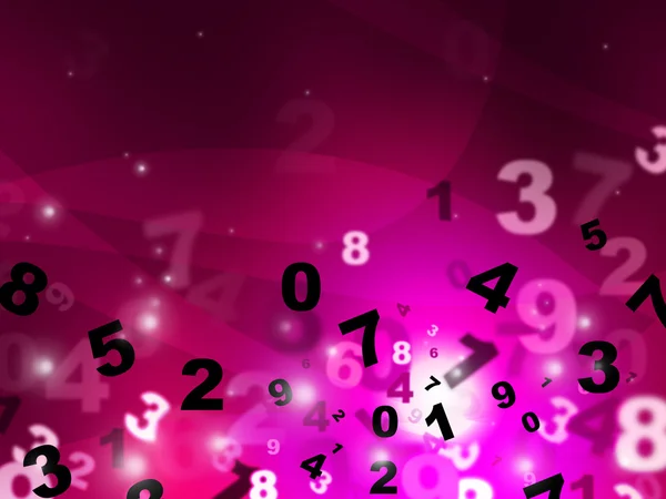 数字粉色代表高 tec 和数学 — 图库照片