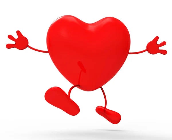 Καρδιά χαρακτήρα σημαίνει την ημέρα του Αγίου Βαλεντίνου και η αγάπη — Φωτογραφία Αρχείου