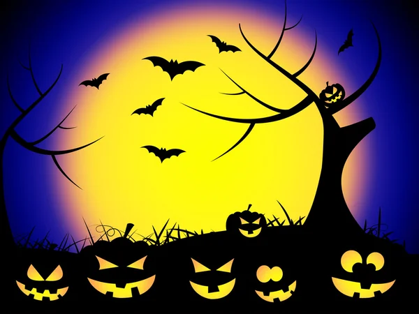 Murciélagos de Halloween representa truco o trato y otoño — Foto de Stock