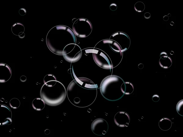 Parlayan ışık patlaması ve ışıklı yol bubbles — Stok fotoğraf