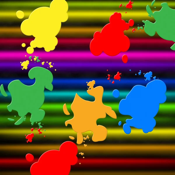 Colors Paint Shows Splashed Background And Splashing — Stock Photo, Image