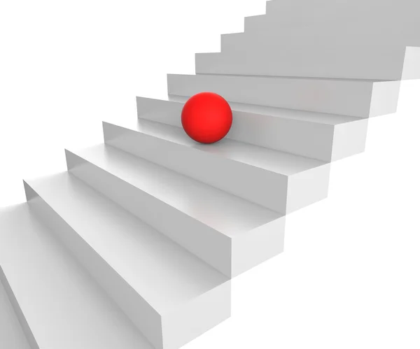 Sphere Stairs Represents Increase Upwards And Orb — Stock Photo, Image