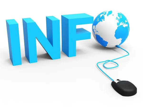 Internet Info Represents World Wide Web And Globalize — Stock Photo, Image