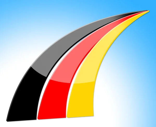 船旗德国代表国家多伊奇和国籍 — 图库照片