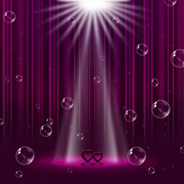 Hearts Mauve Indignates Lightsbeams of Light and Entertainment — стоковое фото