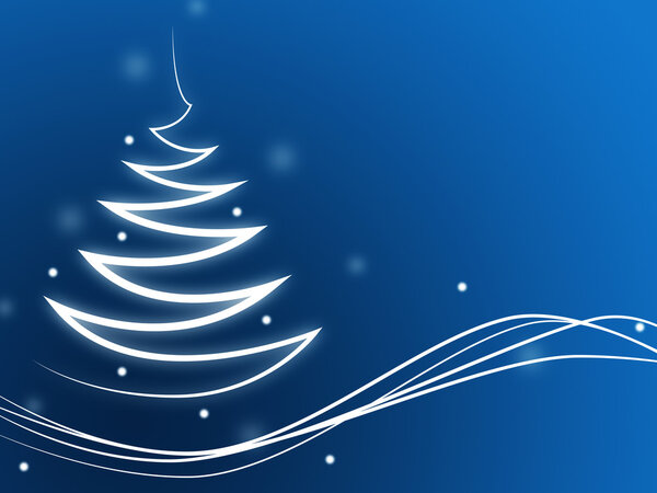 Xmas Tree Represents Merry Christmas And Copy