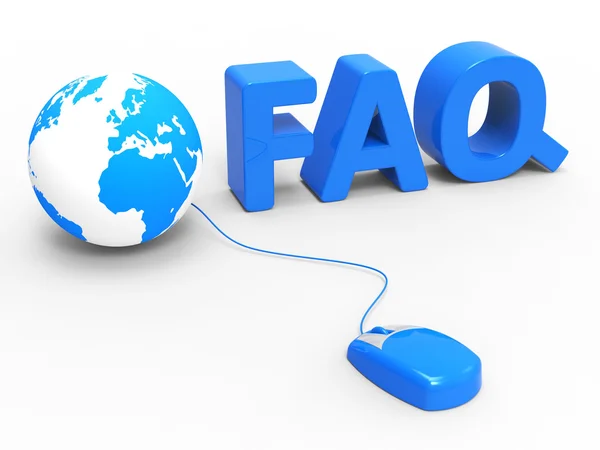 FAQ global vertegenwoordigt world wide web en www — Stockfoto