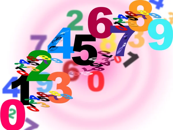 Getallen tellen betekent rekenvaardigheid numerieke en achtergrond — Stockfoto