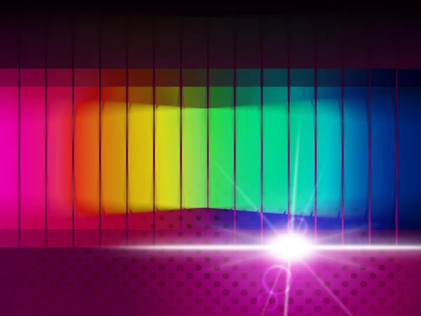 Glow Spectrum Shows Color Guide And Chromatic — Stock Photo, Image