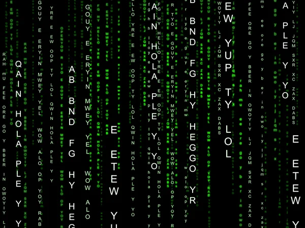 Matrix Tech Shows Digitally Abstract And Data — Stock Photo, Image