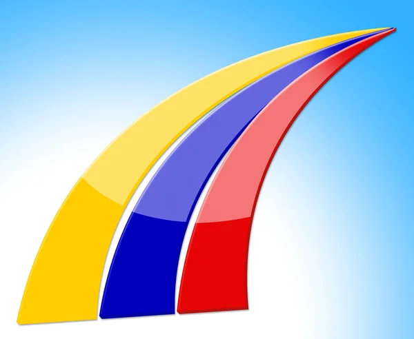 Kolumbienstreifen repräsentiert Nationalflagge und Land — Stockfoto