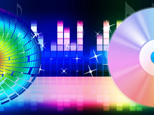 Color Equaliser Indicates Sound Track and Amplifier — стоковое фото