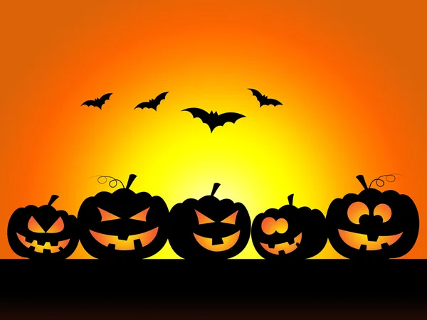 Bats Halloween Indicates Trick Or Treat And Celebration — Stock Photo, Image