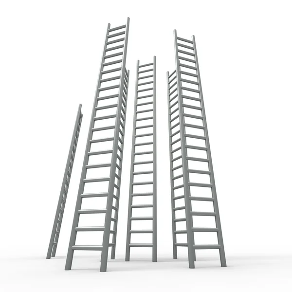梯子梯子指示视力提高和增长 — 图库照片