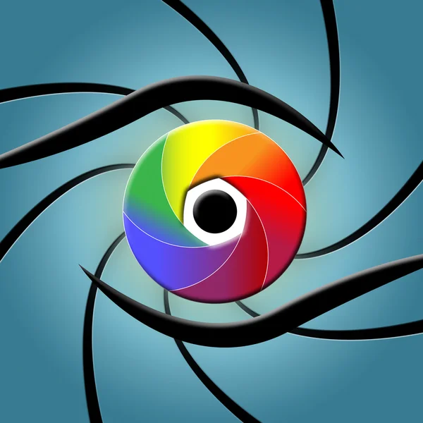 Eye Spectrum Indicates Colour Splash And Colourful — Stock Photo, Image