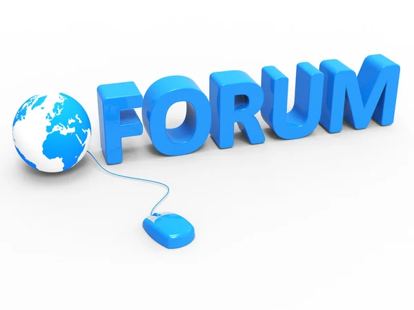 Forum global repräsentiert World Wide Web und Chat — Stockfoto