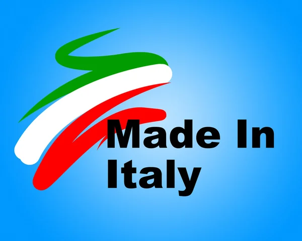 Κατασκευή Ιταλία σημαίνει αγορά του εμπορίου και των επιχειρήσεων — Φωτογραφία Αρχείου