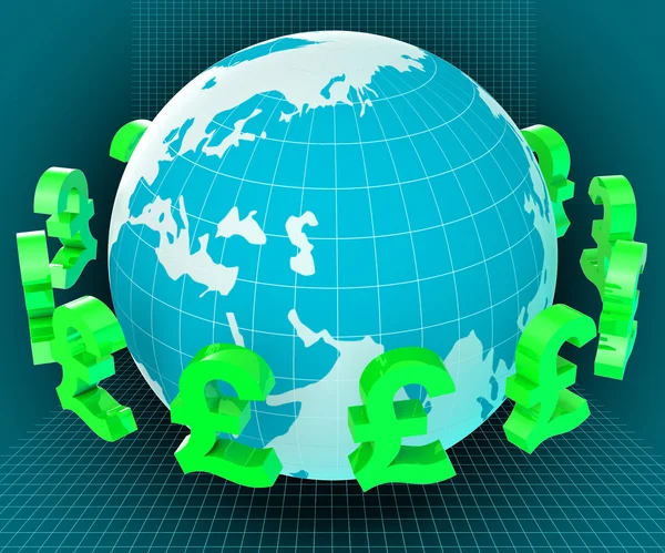 Il globo Forex rappresenta il tasso di cambio e la valuta — Foto Stock