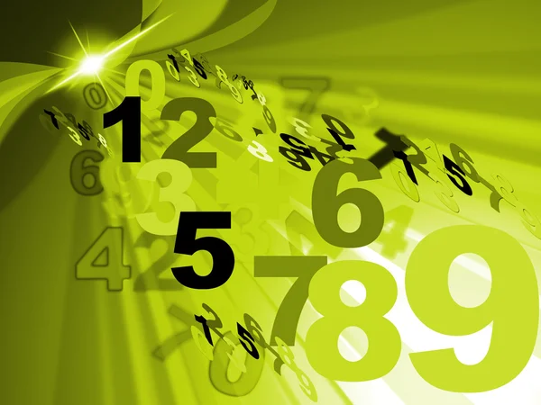 Wiskunde tellen aantal ontwerp vertegenwoordigt en numerieke — Stockfoto