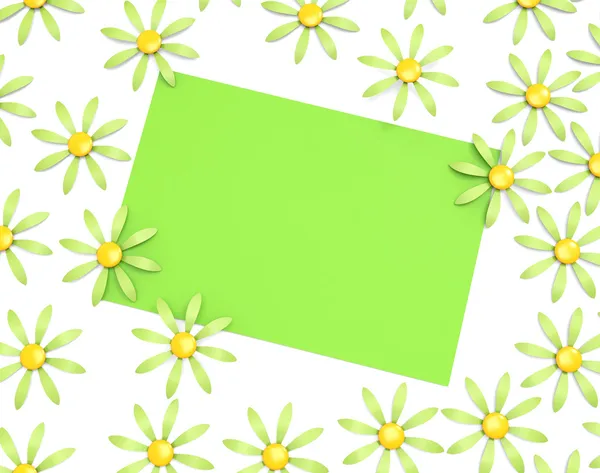 Carte cadeau montre l'espace texte et le bouquet — Photo