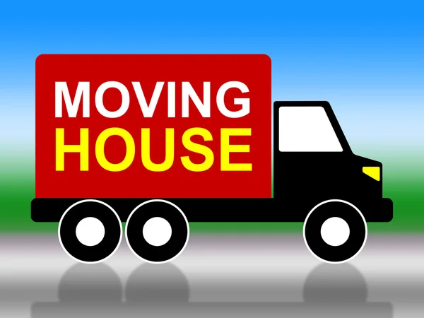 Moving House Shows Change Of Address And Delivery — Stock Photo, Image