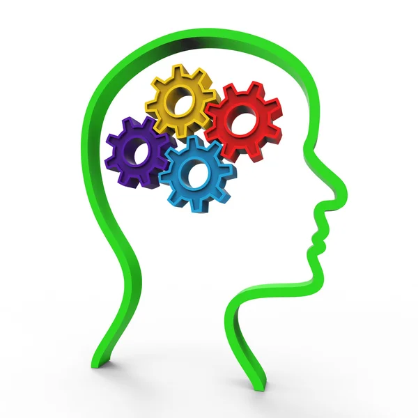 Think Brain Represents Considering Thinking And About — Stock Photo, Image