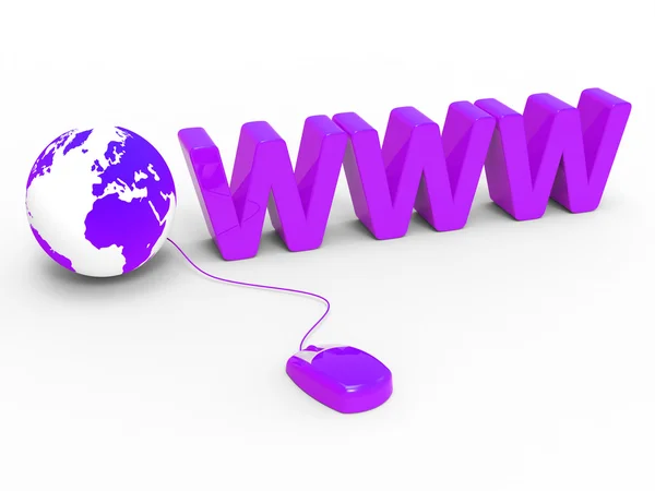 Global www zeigt World Wide Web und Globalisierung an — Stockfoto