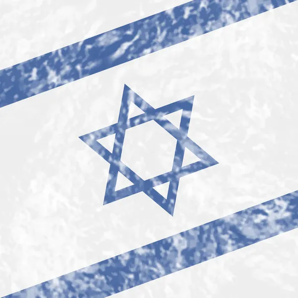 Israel grunge visar viftande flagga och land — Stockfoto