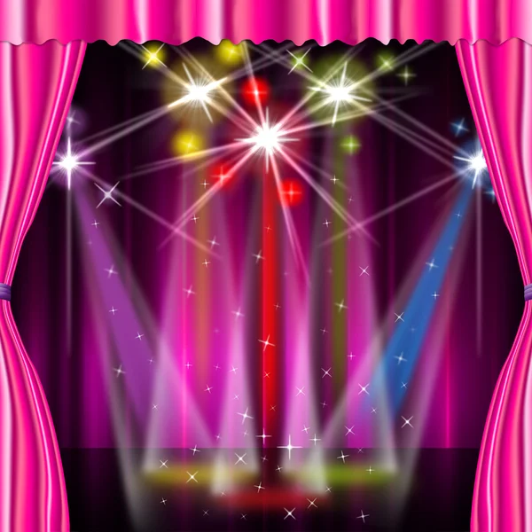 Color Spotlight significa luces de escenario y vibrante — Foto de Stock