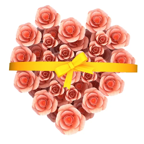 Τριαντάφυλλα δώρο αντιπροσωπεύει το χαιρετισμό του ρομαντισμού και του Αγίου Βαλεντίνου — Φωτογραφία Αρχείου