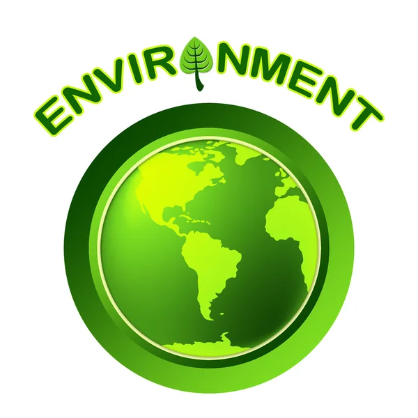 Globe Environment Represents Go Green And Earth — Stock Photo, Image