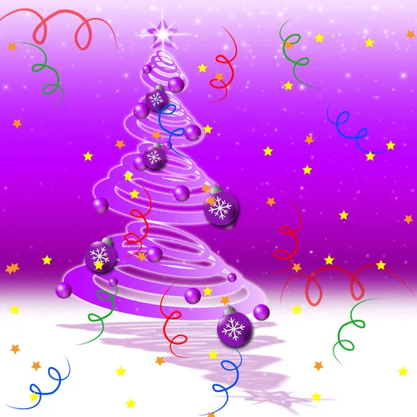 Xmas ballen vertegenwoordigt kerstboom en bauble — Stockfoto