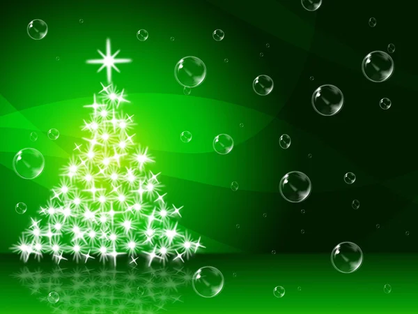 Vánoční strom znamená nový rok a blahopřání — Stock fotografie