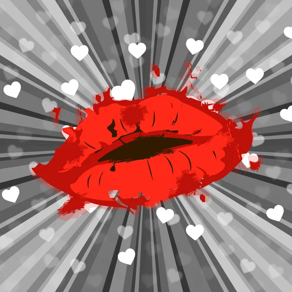 Rays Lips Indicates Make Up And Beautiful — Stock Photo, Image