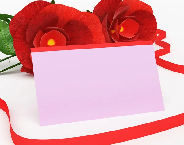 礼品卡指示找到爱情和亲情 — 图库照片