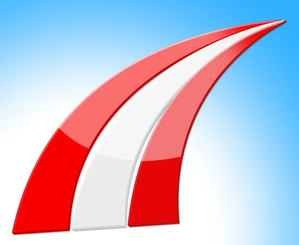Austria Flag Represents Patriotic Stripes And Nation — Stock Photo, Image